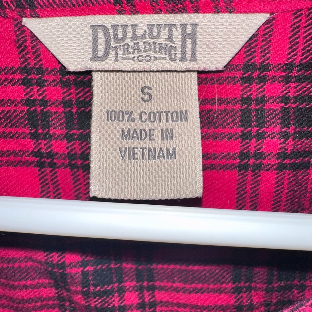 Duluth Trading Co 👚 Free Swinging Flannel Tunic, Women’s, Size Small, EUC!! - Picture 3 of 4
